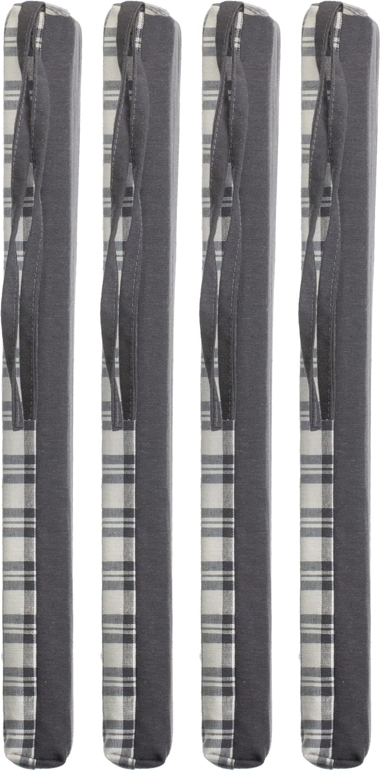 brandsseller Sitzkissen Kariert Stuhlkissen Sitzauflage Stuhlauflage mit 4 Kordelbändern für sichere