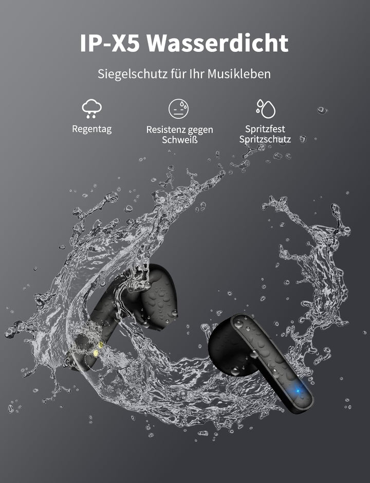 Togetface Drahtlose Kopfhörer für Kinder, Bluetooth Little Devil Kopfhörer mit Ladebox, wasserdichte