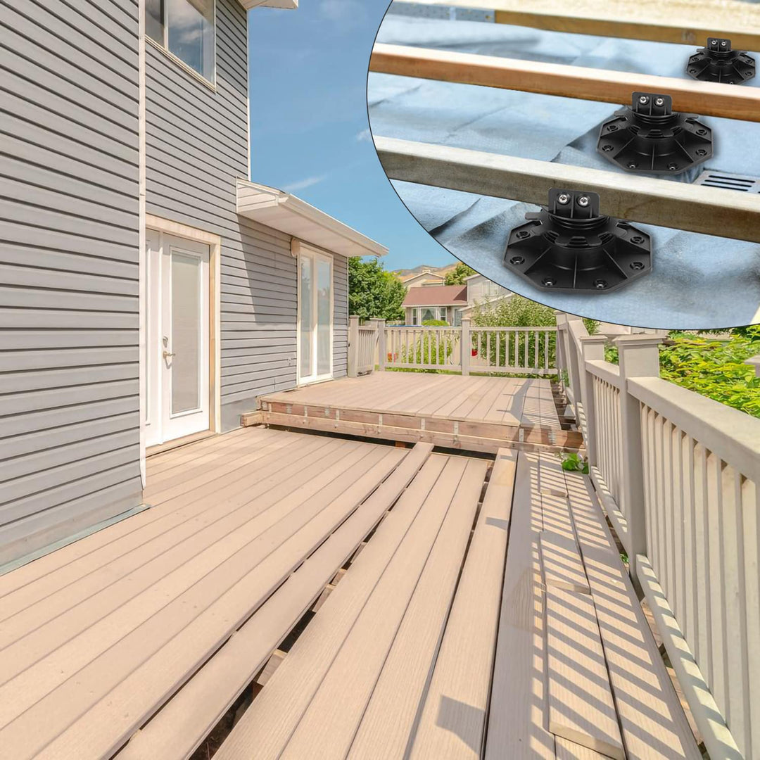 Tubiaz 10 Stück Stelzlager höhenverstellbar 30-60mm,Tragfähigkeit von 800kg,sind perfekt für Terrass