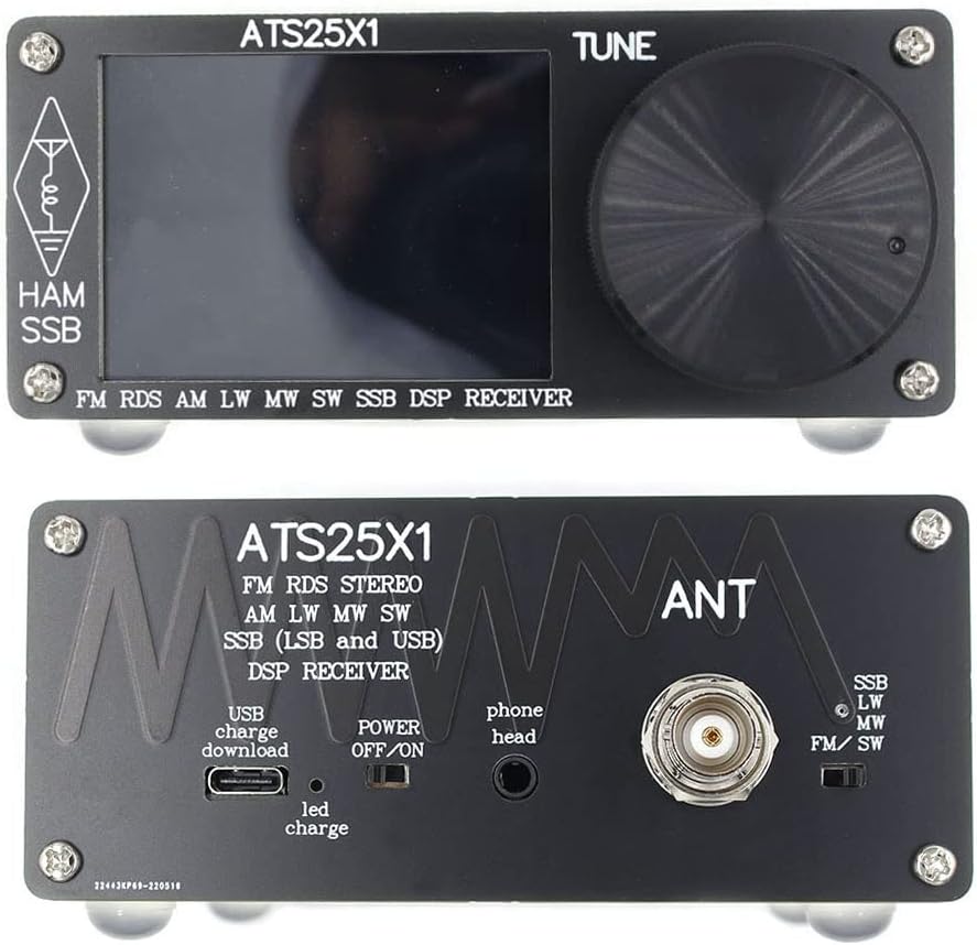 ATS 25 für X1 Si4732 Fullband-Radioempfänger, DSP-Funkempfänger mit 6.1 cm Touchscreen