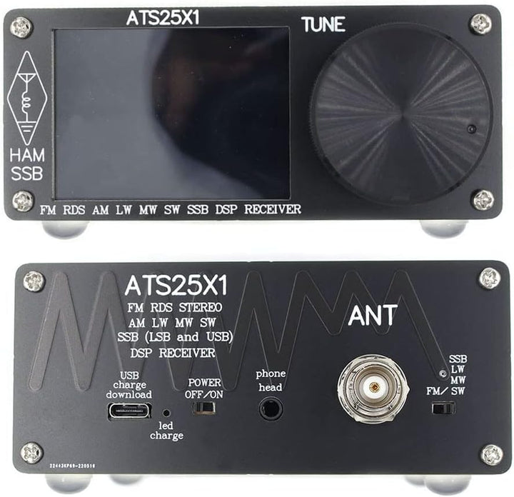 ATS 25 für X1 Si4732 Fullband-Radioempfänger, DSP-Funkempfänger mit 6.1 cm Touchscreen