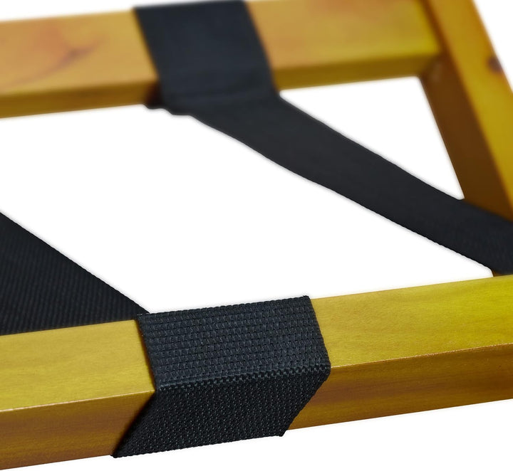 Relaxdays Kofferständer Holz, klappbar, Gepäckablage, Kofferaufbewahrung, für Reisegepäck, HxBxT: 52