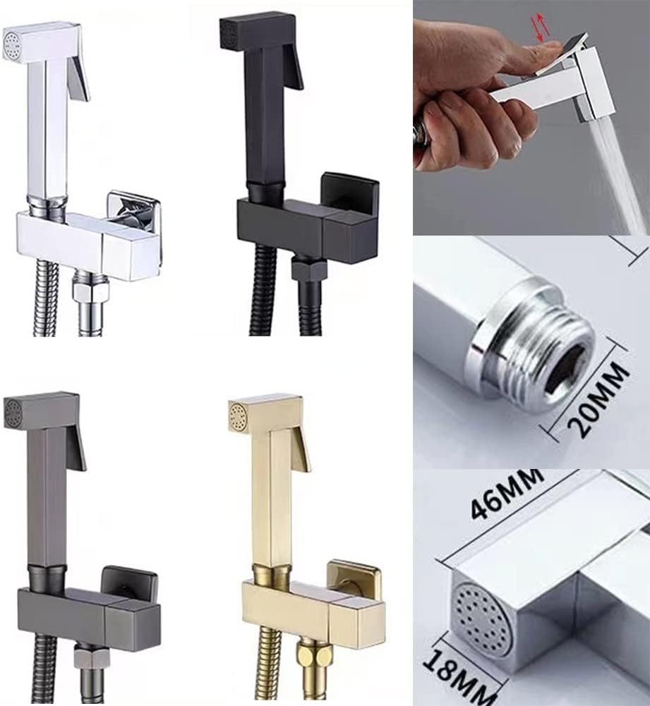 Handheld Toilette Bidet Sprüher, Gold All Copper Square Bidet Wasserhahn, Hygienische Dusche WC für