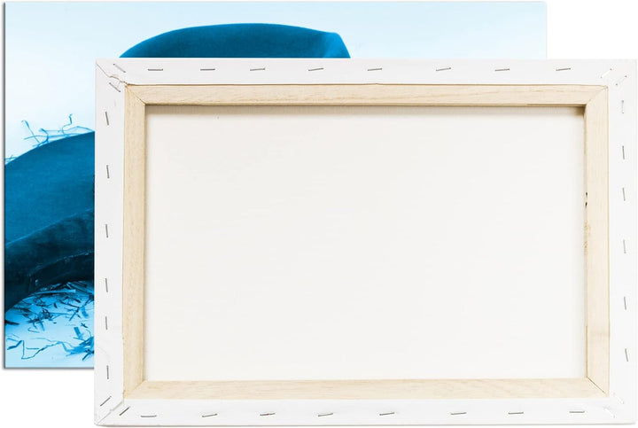 deyoli Wilder Westen Format: 80x60 Effekt: Monocrome Blau als Leinwandbild, Motiv fertig gerahmt auf