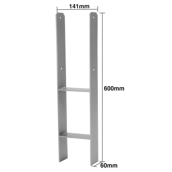 Ansobea H-Pfostenträger H-Anker Pfostenanker Set H Anker Pfostenträger Träger Anker Pfosten H-Form S