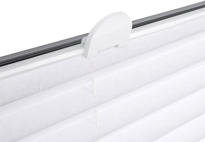 WOLTU Plissee ohne Bohren Klemmfix Faltrollo Jalousie Weiss 95x130cm (BxH), Plisseerollo Crushed Opt