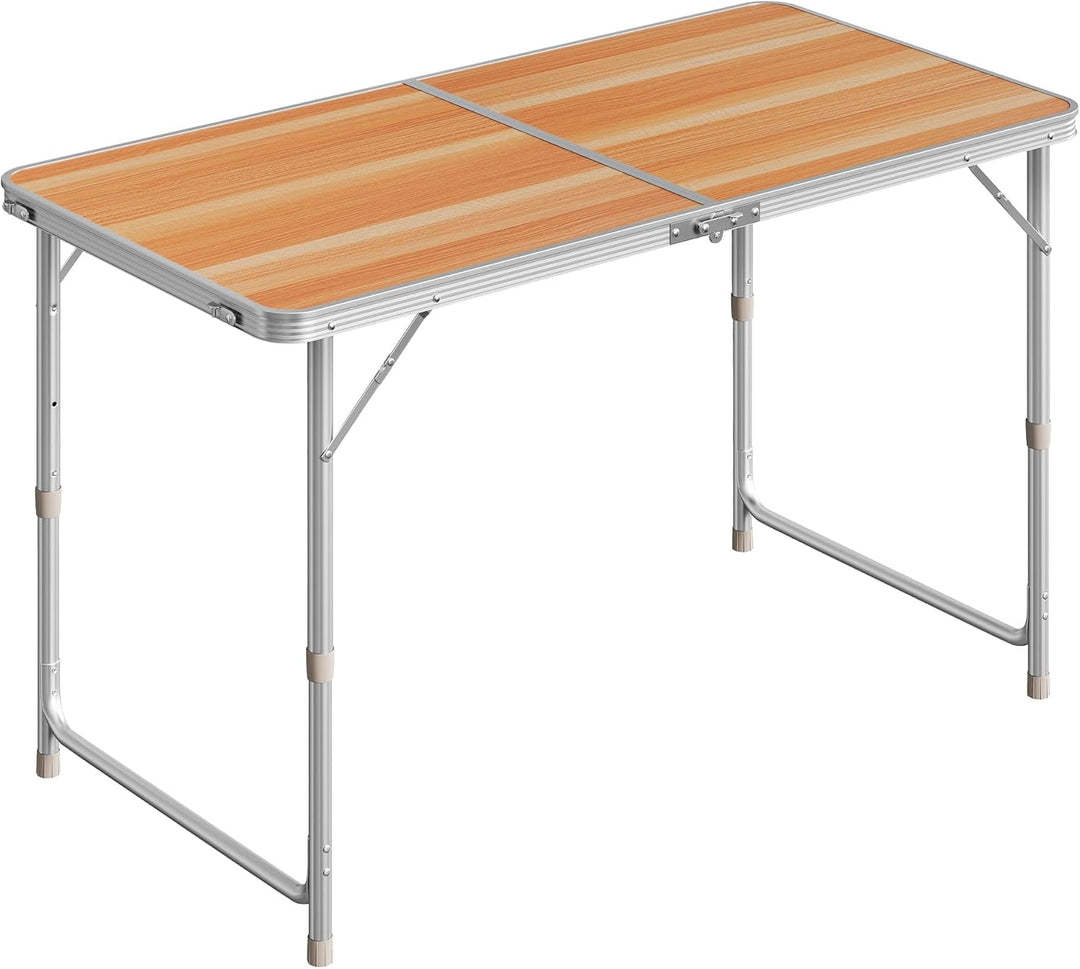 WOLTU Campingtisch Klapptisch Gartentisch Arbeitstisch Balkontisch höhenverstellbar Aluminium MDF He