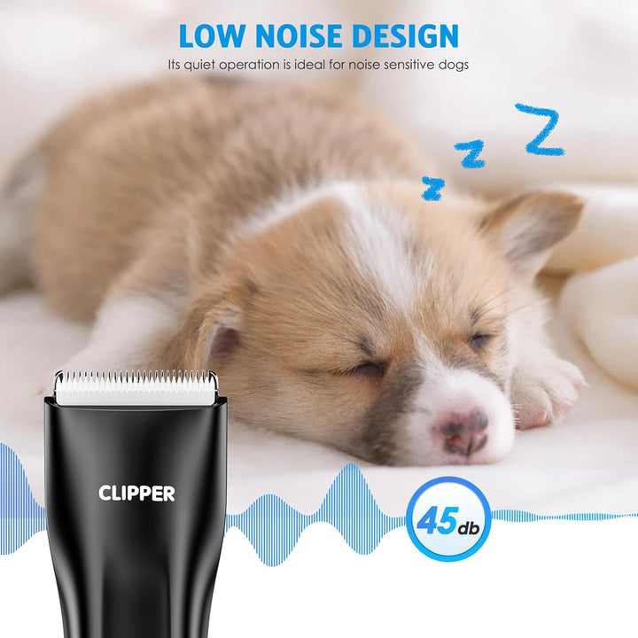 Brifit Leise Hundeschermaschine, IPX7 Wasserdichtes Schermaschine Hund Katze, Profi Hundeschermaschi