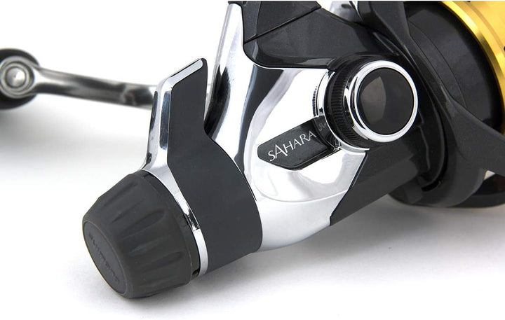 Shimano SH2500R Spinning Angelrolle mit Heckbremse, Schwarz