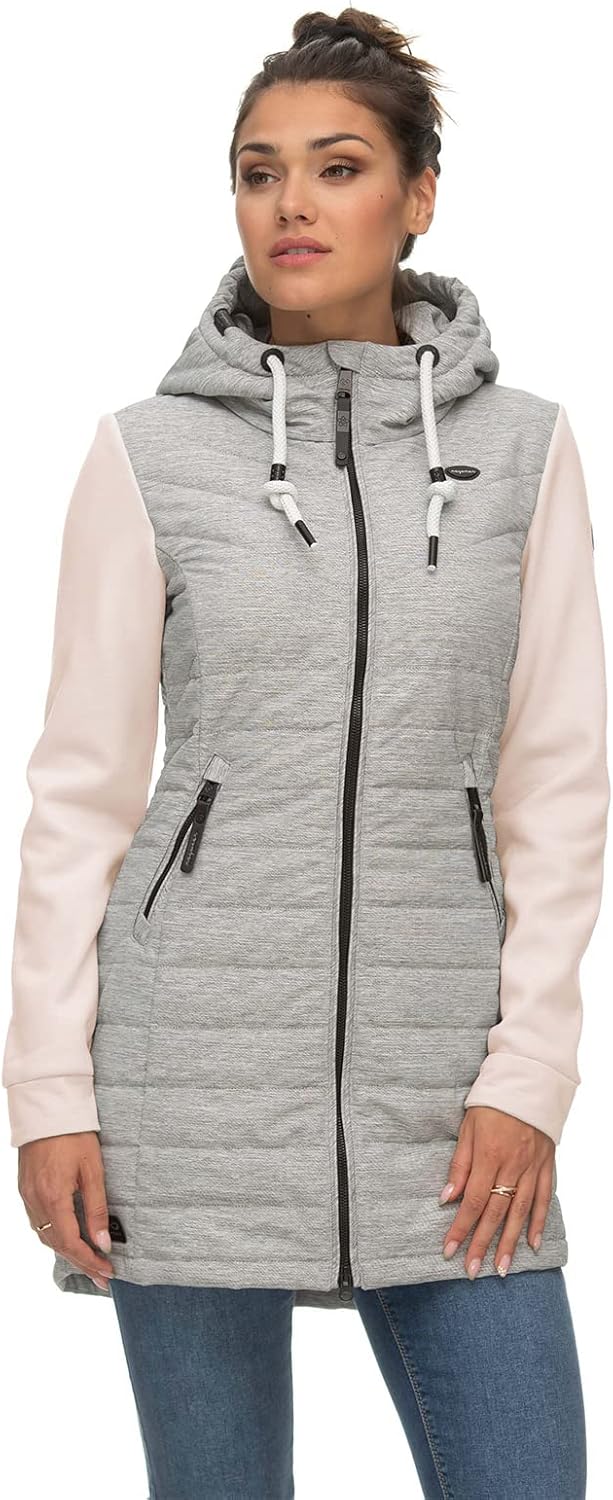 Ragwear Damen Longweste Lucinda L WHITE 2341_7000, L WHITE 2341_7000