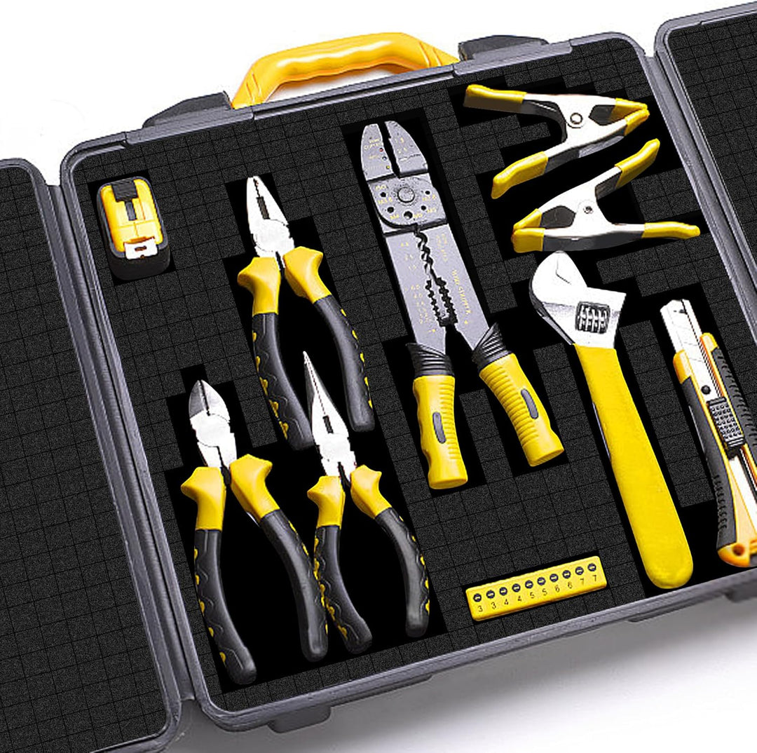 4 Stück Rasterschaumstoff Würfelschaum - 40x30x2.5cm Schaumstoff für Werkzeugkoffer, Kamerakoffer, T