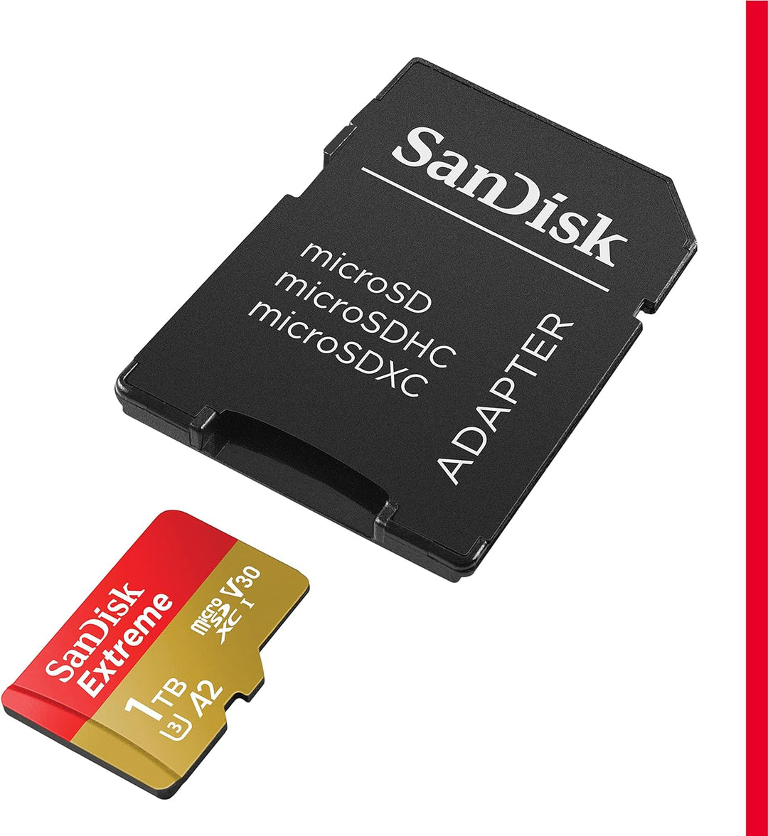 SanDisk Extreme microSDXC UHS-I Speicherkarte 1 TB + Adapter (Für Smartphones, Actionkameras und Dro