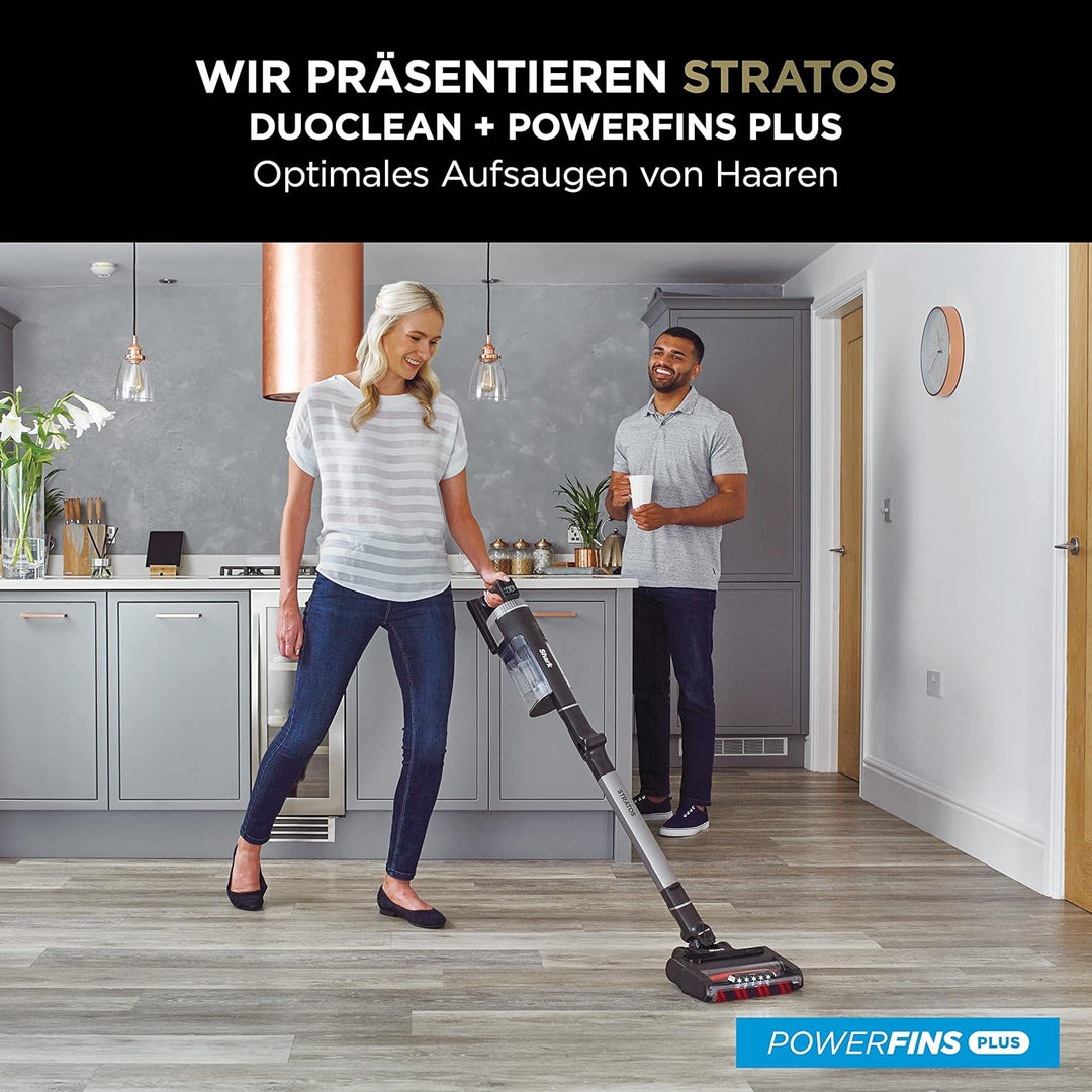Shark Stratos kabelloser Akku-Staubsauger, PowerFins Plus, 120 Min Laufzeit, Anti-Hair-Wrap- & Clean