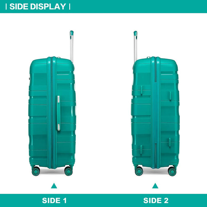 KONO Hartschalenkoffer Gross Leicht Koffer Trolley Reisekoffer mit 4 Rollen und TSA Schloss, 76x50x3