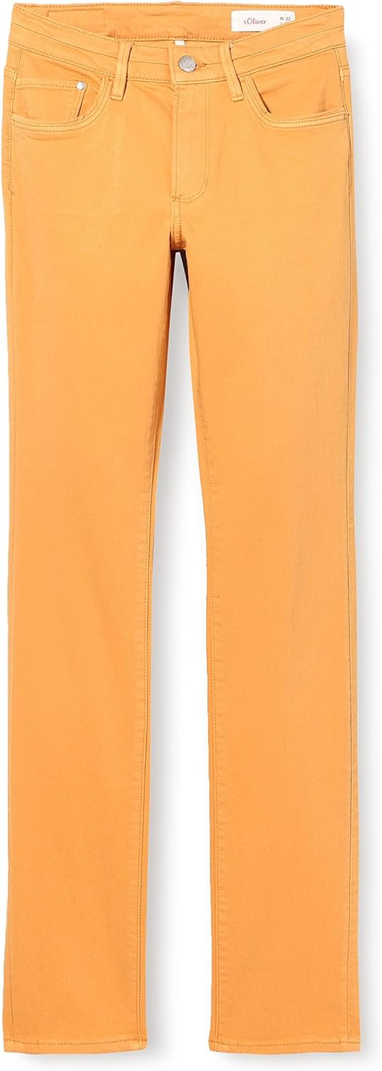 s.Oliver Damen Jeans-Hose, lang 38W / 30L Gelb, 38W / 30L Gelb
