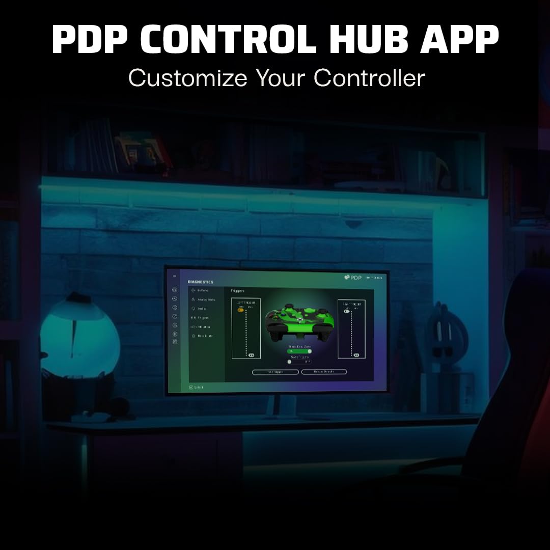 PDP Xbox REMATCH GLOW Wired controller - Jolt Green, Jolt Green