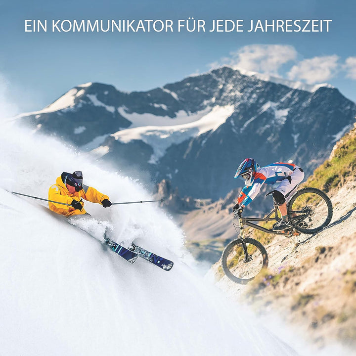 Cardo PACKTALK Helm-Kommunikationssystem, ideal für Ski, Snowboard und Radfahren, Einzelpackung, Out