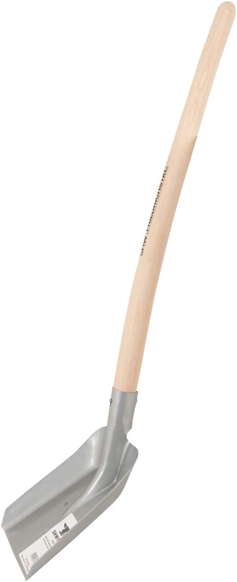 SHW-FIRE Schaufel für Keller und Randbereiche - aus robustem Stahlblech - Holzstiel 70cm - universel