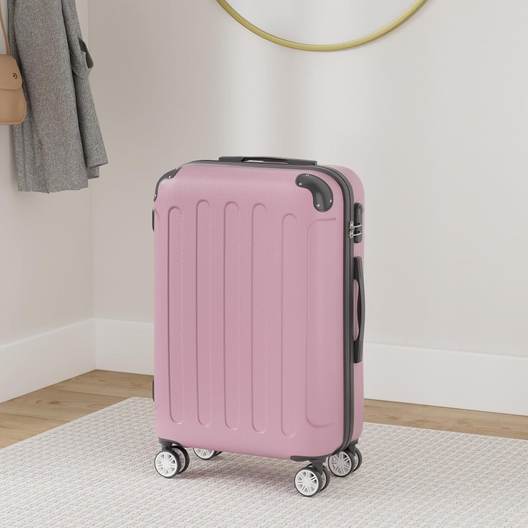 BEIBYE- Hartschalenkoffer Koffer Trolley Rollkoffer Reisekoffer Zahlenschloss 4 Zwilings-Rollen (Pri