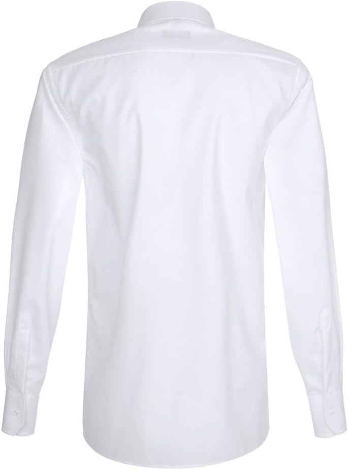 ETERNA Male unifarbenes Popeline-Hemd MODERN FIT 46 Weiss, 46 Weiß