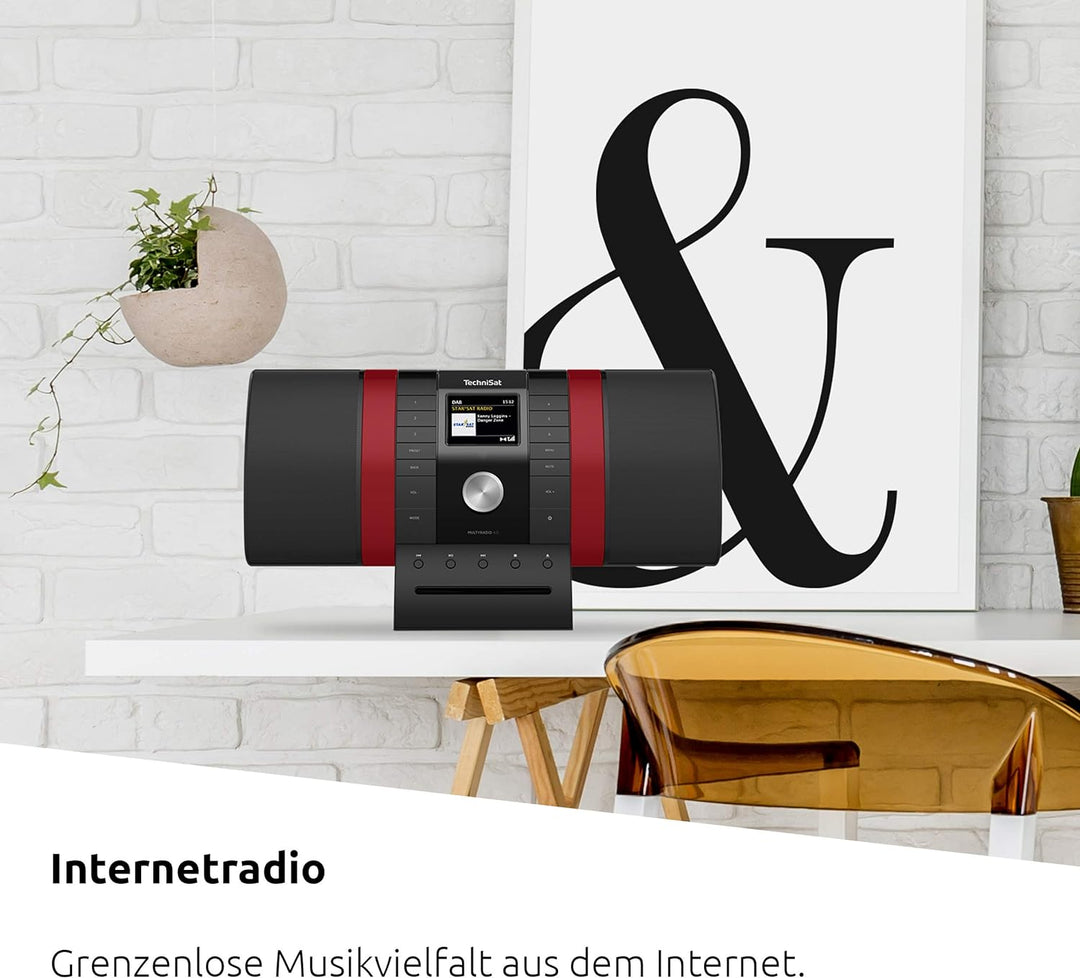 TechniSat MULTYRADIO 4.0 - Internetradio (WLAN Radio, DAB+, UKW, Spotify, Bluetooth, CD-Player, USB,