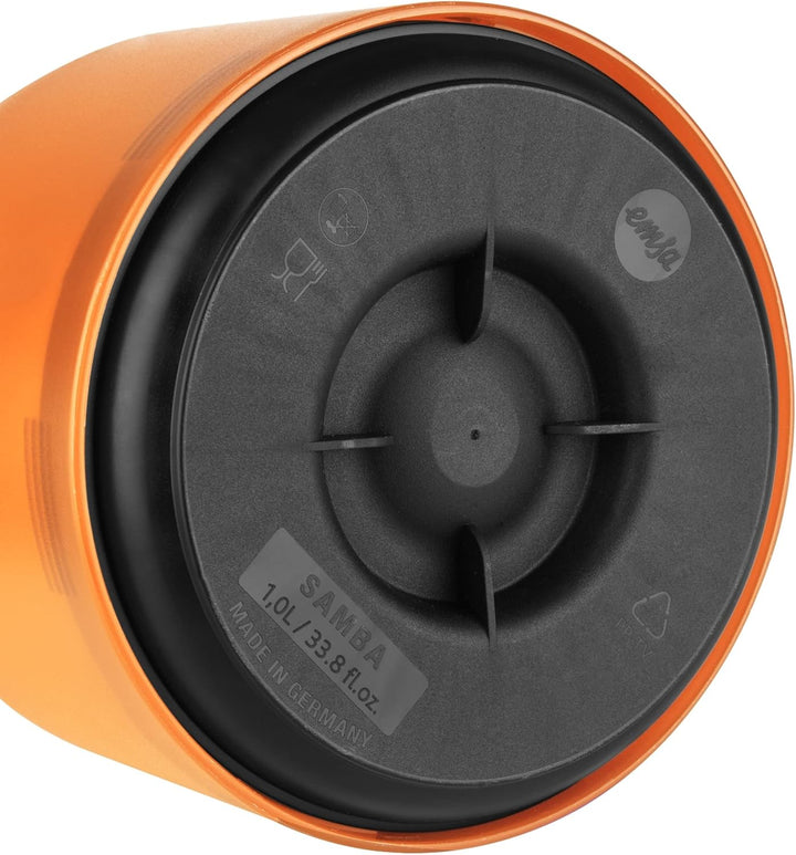 Emsa Samba Isolierkanne 504234 | 1 Liter | Quick Press Verschluss | 100% dicht | 12h heiss, 24h kalt