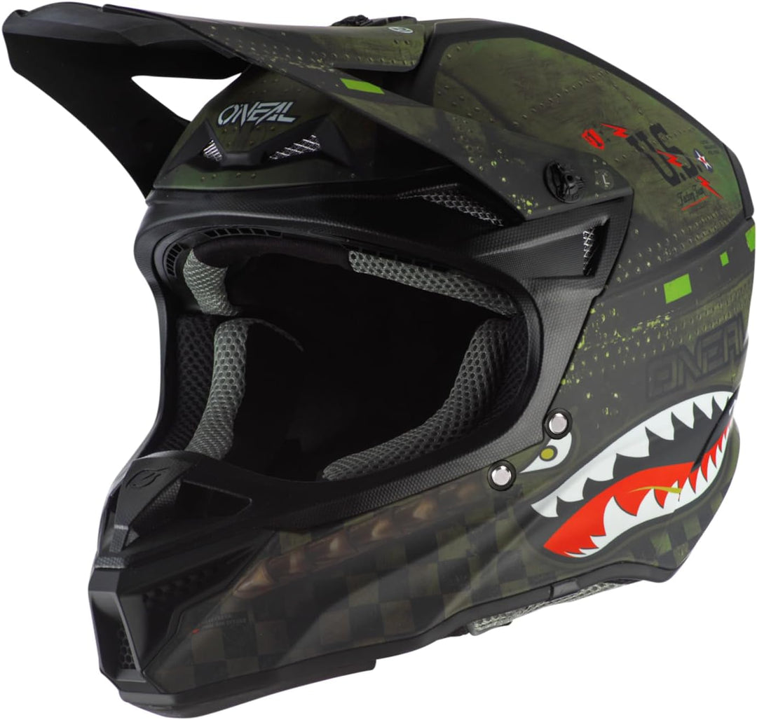 O'NEAL 5srs Polyacrylite Helmet Helm M (57-58cm) Schwarz/Grün, M (57-58cm) Schwarz/Grün