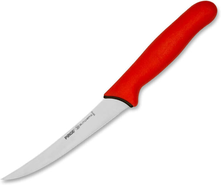 Pirge Butcher's MasterGrip Ausbeinmesser Profi Messer 15 cm Rot Schlachtermesser - Fleischermesser -
