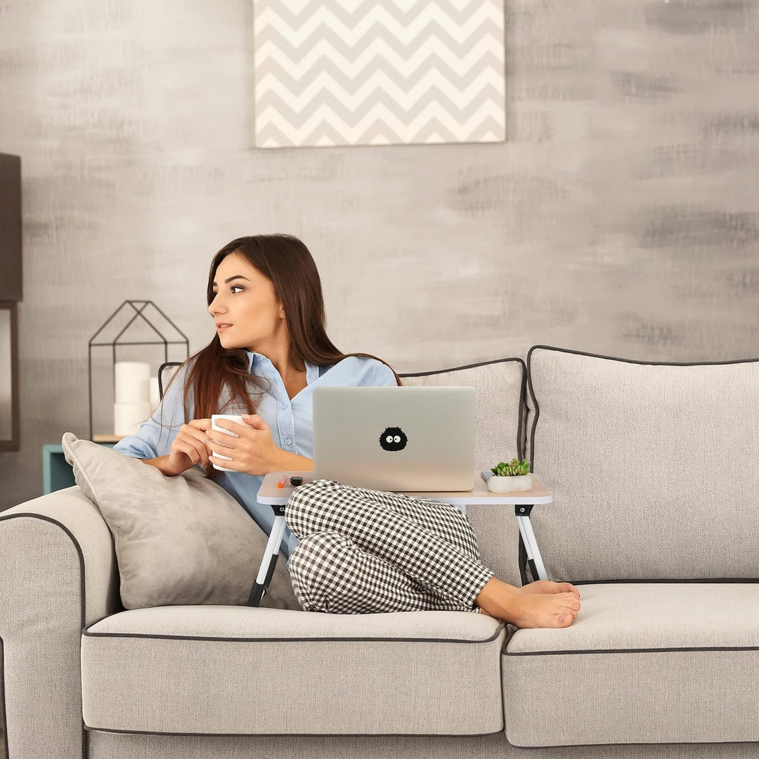 Relaxdays Laptoptisch für Bett & Couch, HxBxT: 26 x 63 x 40 cm, klappbarer Betttisch, MDF, Eisen, No