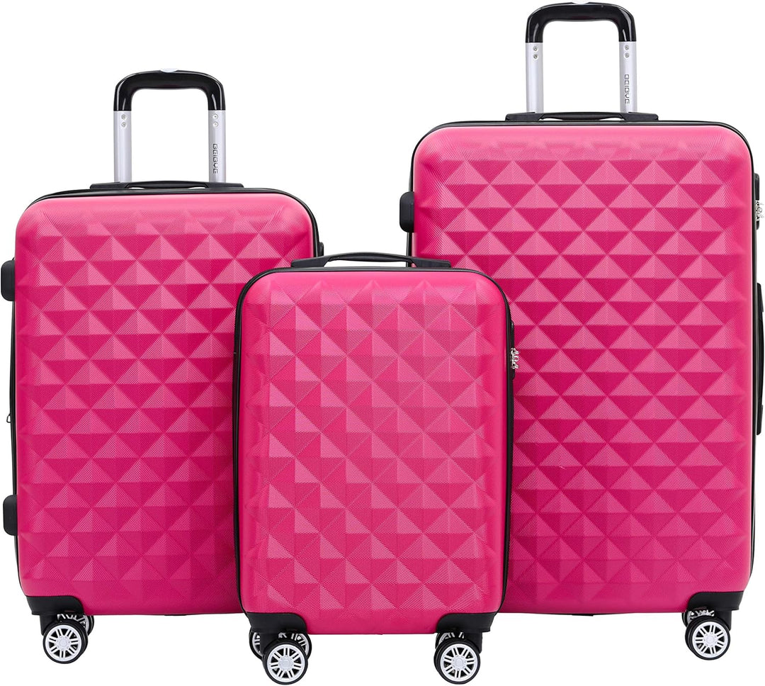 BEIBYE Kofferset 4 Zwillingsrollen Hartschale Trolley Koffer Reisekoffer Reisekofferset Gepäckset in