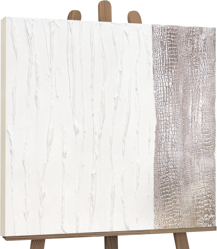 YS-Art Luxus Abstrakt Acryl Gemälde auf Leinwand Life 4 handgemalt Wandbilder Wohnzimmer modern Wohn
