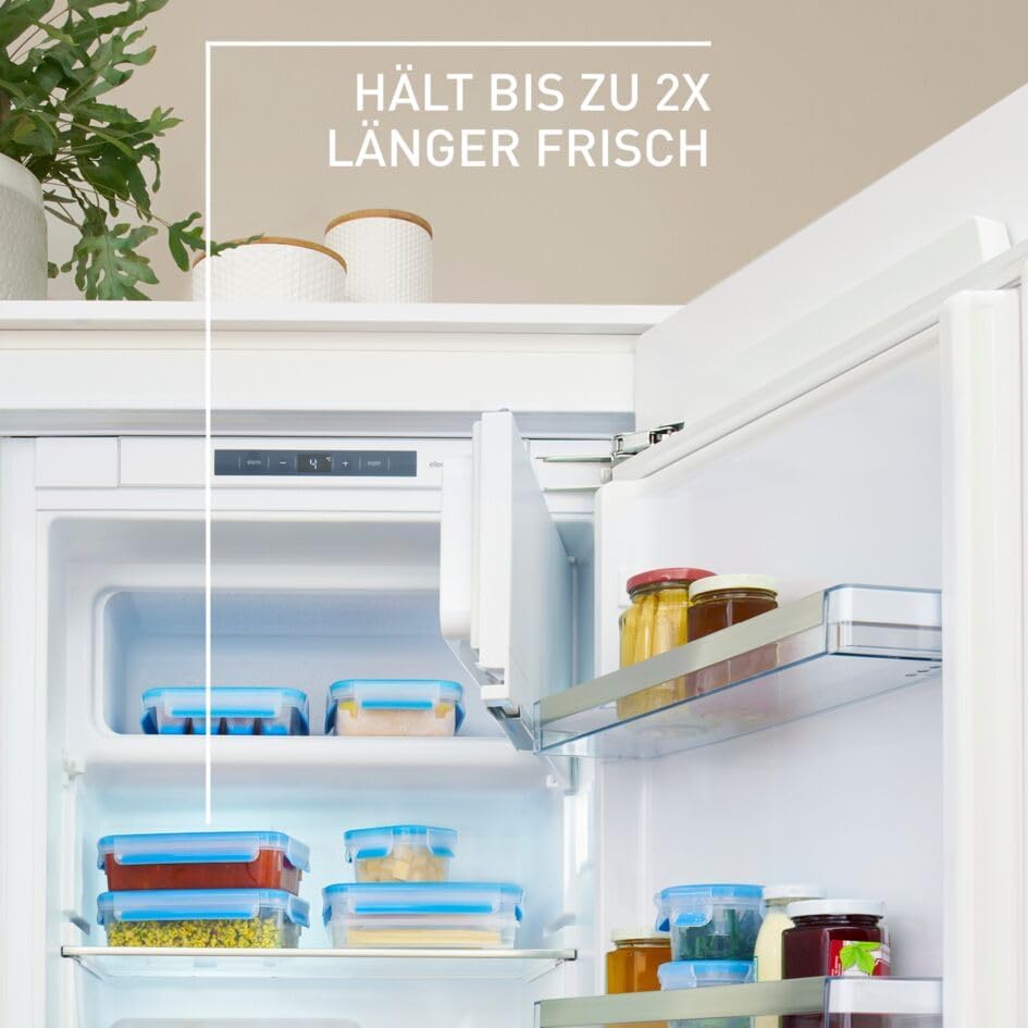 EMSA Clip & Close Frischhaltedosen-Set, rechteckig, 0,15 u. 0,2 u. 0,55 u. 1,00 u. 3,70 L, Aufbewahr