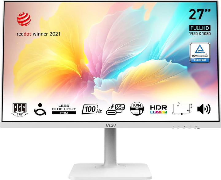 MSI Modern MD272XPWDE 27 Zoll (69 cm) Business Monitor, FHD (1920x1080), 100 Hz, IPS Panel, USB-C, H
