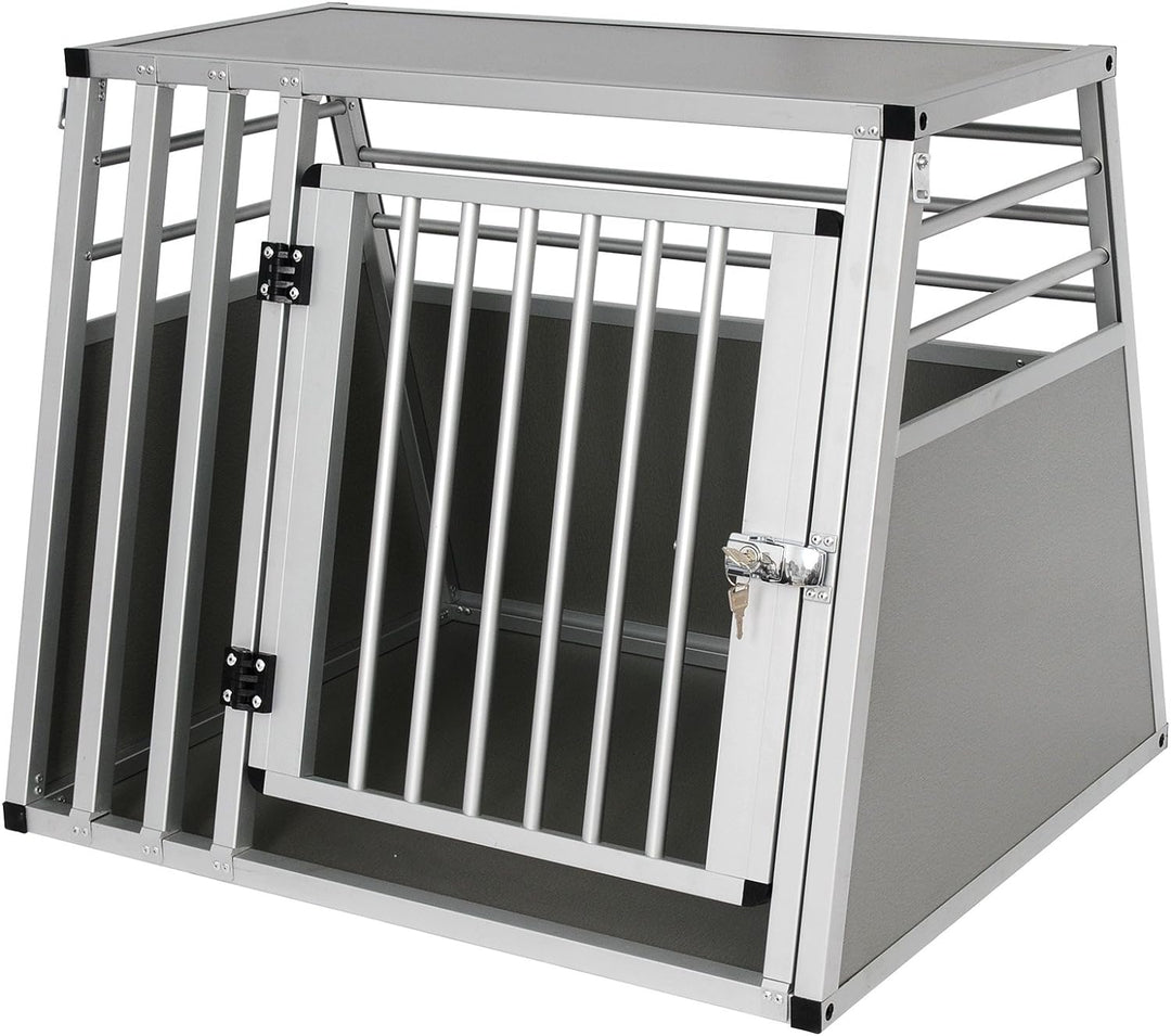 EUGAD Hundetransportbox Alu Hundebox Reisebox Autobox für grosse Hunde Husky Samojede Weimaraner Bor