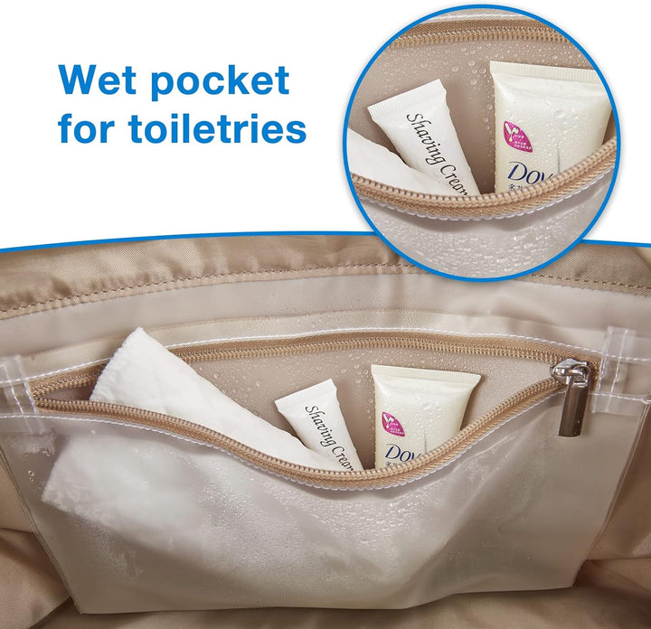 BAGSMART Reisetasche Handgepäck, Weekender Damen Overnight Bag Grosse Tragetasche mit Schuhtasche, L