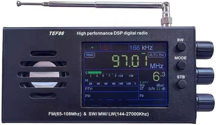 TEF6686 FM(65-108Mhz)&SW/MW/LW (144-27000Khz) DSP-Funkempfänger mit Batterie