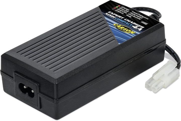 Carson 500607013 Expert Charger NiMH Compact 4A Lade Set - Einstellbare Ladegeschwindigkeit, Leistun