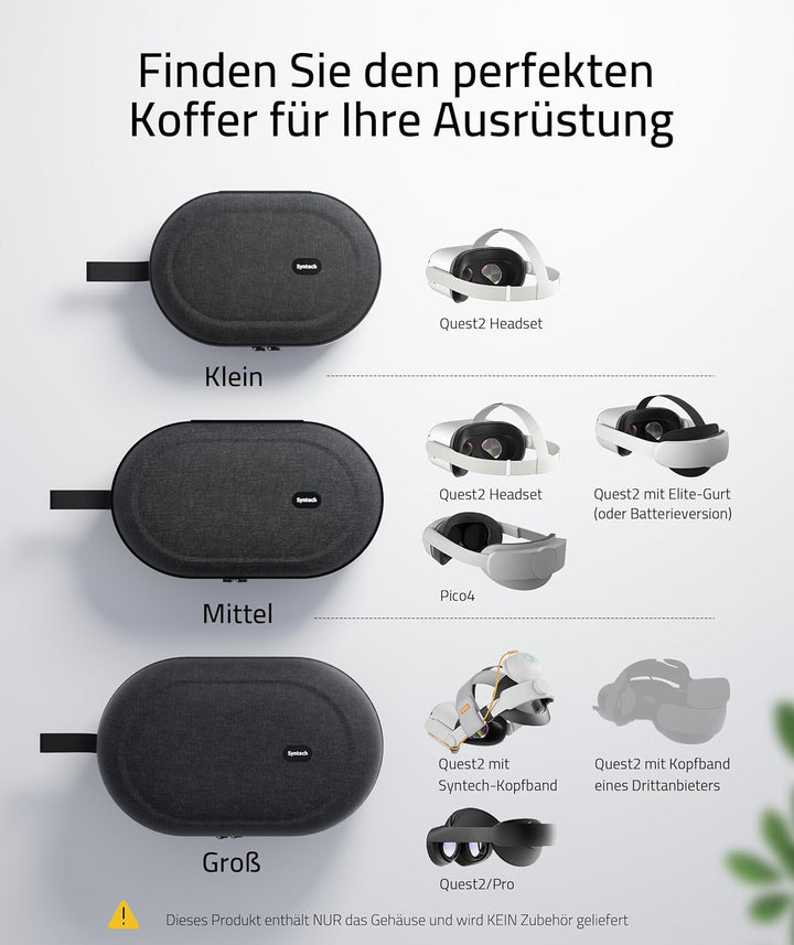 Syntech Tragetasche Kompatibel mit Oculus Quest3/Quest2 Zubehör VR Headset mit Touch Controllern und