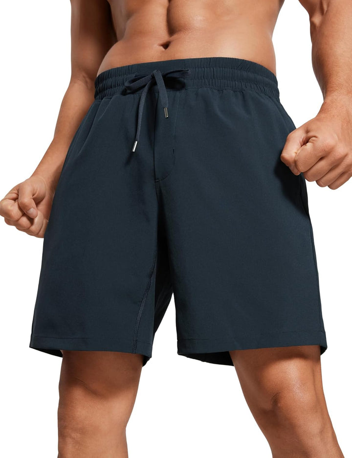 CRZ YOGA Herren Sports Shorts Schnelltrocknend Fitness Kurz Hose Laufshorts mit Taschen - 18/23cm 18