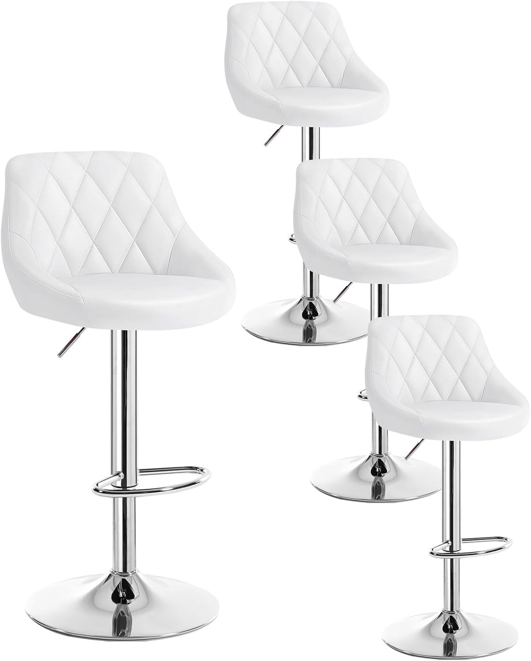 WOLTU 4er Set Barhocker Bistrohocker Tresenhocker Barstuhl Höhenverstellbar, Drehbar, Sitzfläche aus