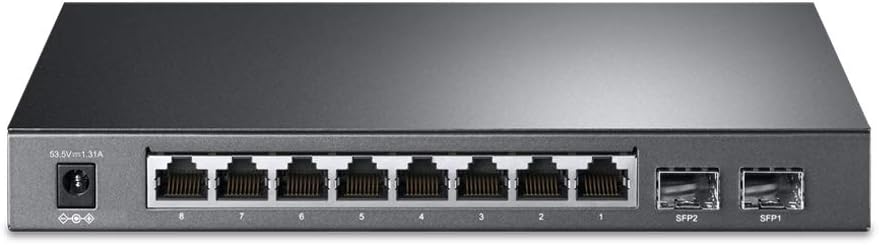 TP-Link TL-SG2210P 10-Port Smart Switch mit 8 PoE+ Ports (61 Watt, Zentrales Cloud-Management, In Om