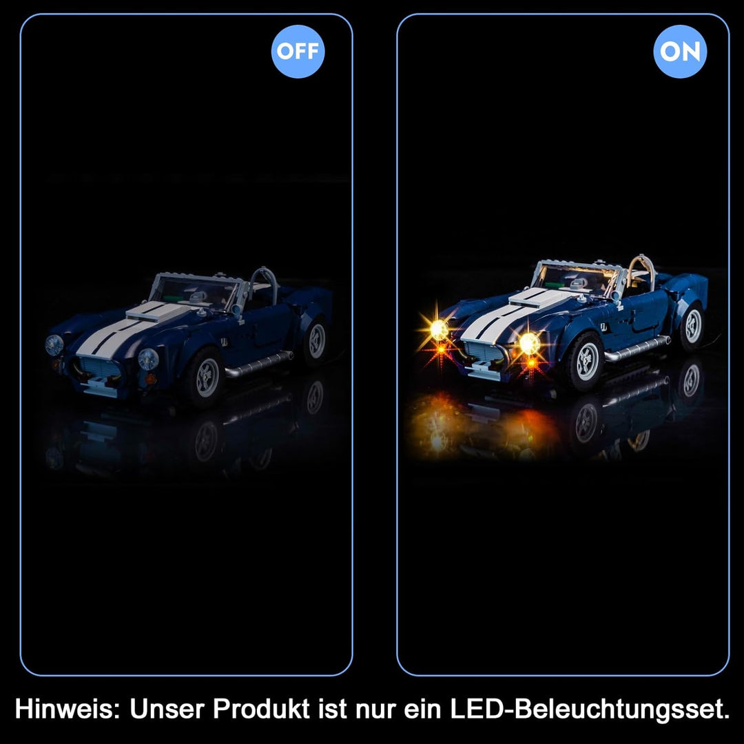 LocoLee Licht Set Kompatibel mit Lego 10357 Shelby Cobra 427 S/C (Kein - Lego-Set) Dekorative Beleuc
