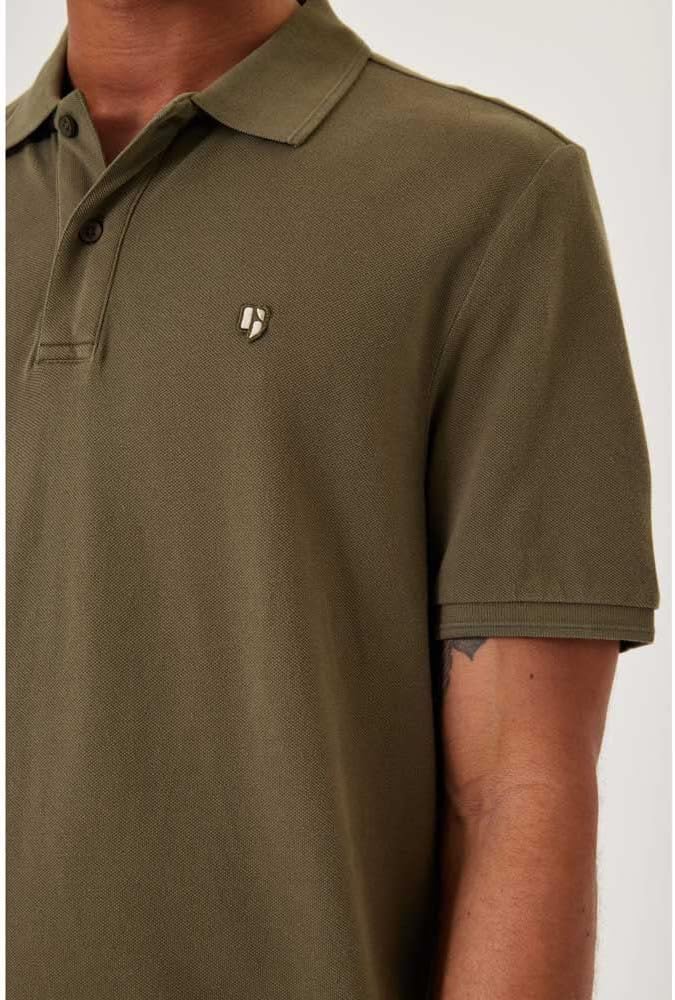 GARCIA Herren Polo S Base Army, S Base Army