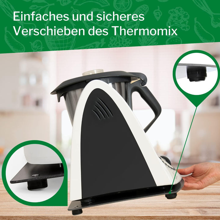 Gleitbrett kompatibel mit dem Thermomix TM31 in Anthrazit-grau von Leckerhelfer