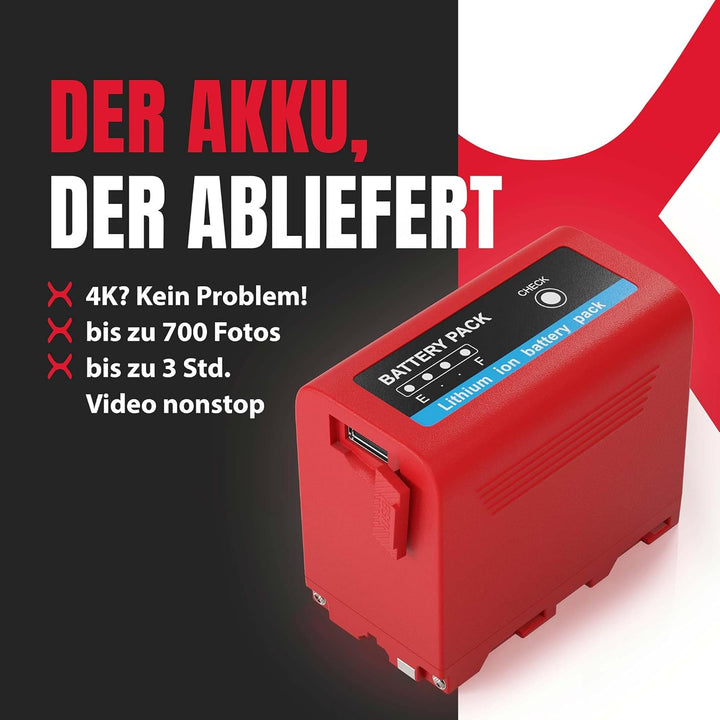 BAXXTAR PRO Akku - NP-F970 Plus (Black Series/10500mAh) - LG Cells Inside - mit Powerbank Funktion (