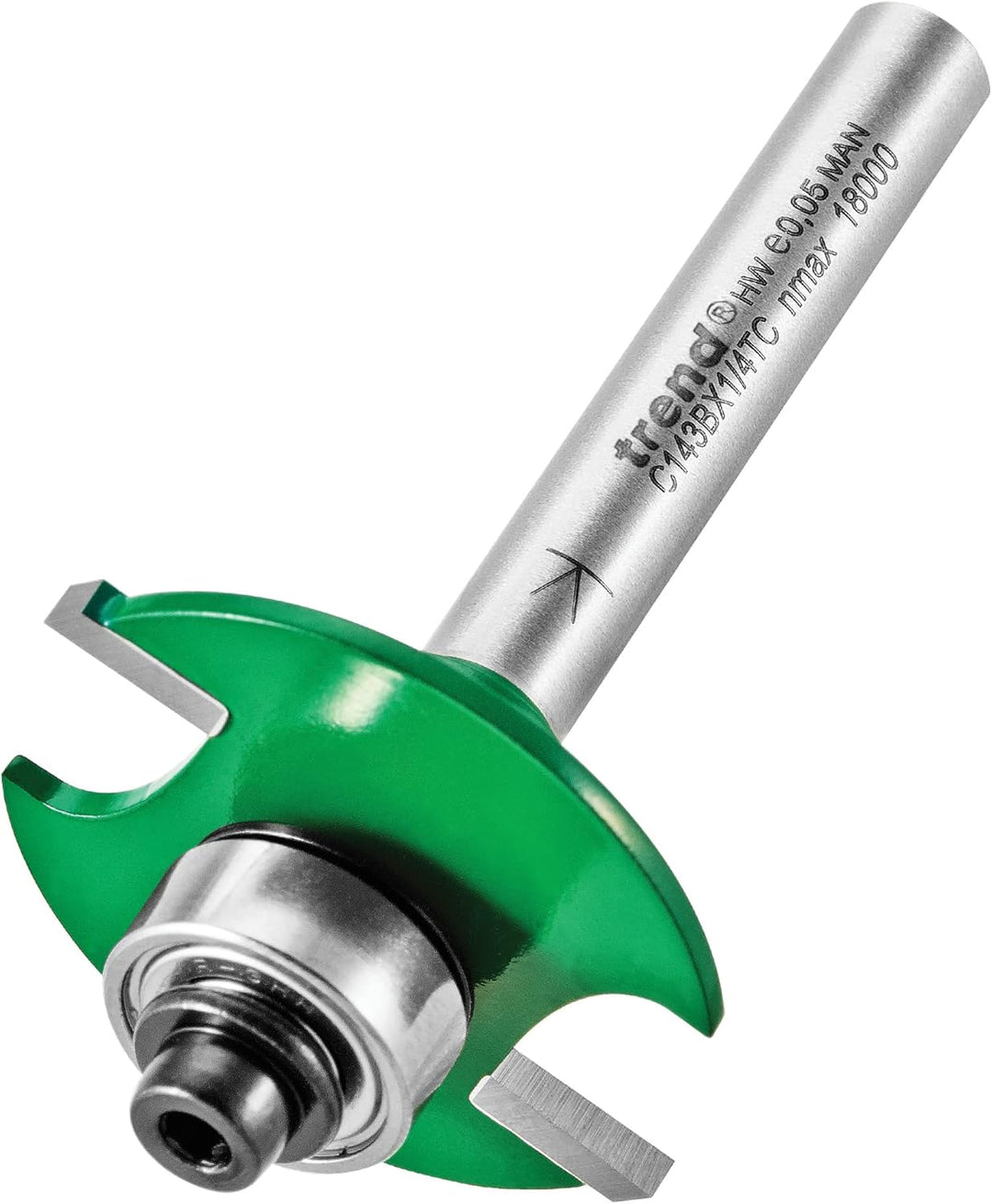 Trend CraftPro Schlitzfräser, 1/4 Zoll Schaft, 2 mm Schnittbreite, 31,8 mm Durchmesser, Hartmetallbe