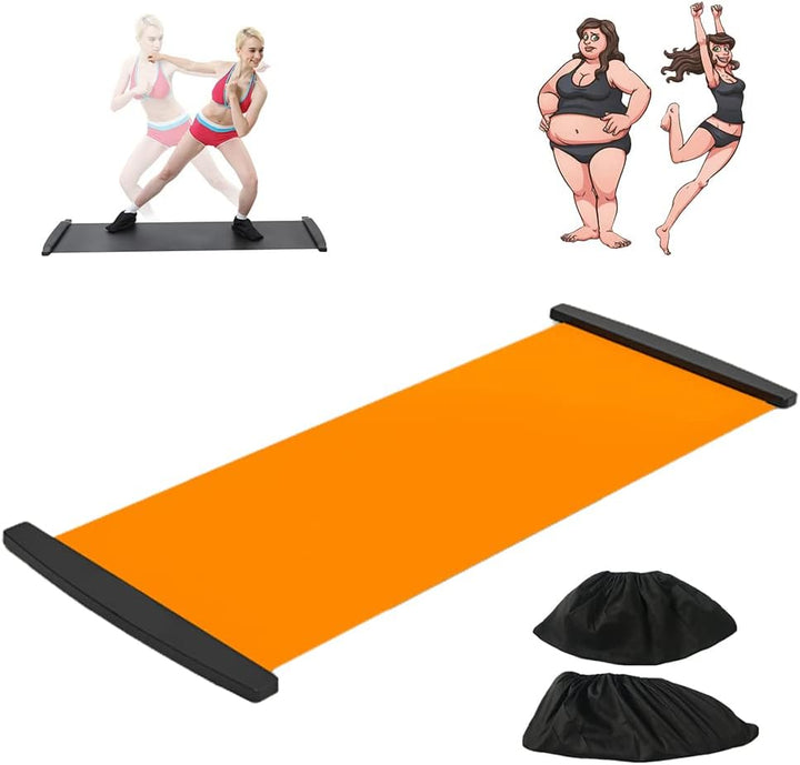 Gleitbrett mit Schuhüberzug, Trainingsmatte für Bein-Topf-Training, Fitness, Gleitbrett für Fitness-