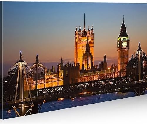 islandburner Bild Bilder auf Leinwand London 1p XXL Poster Leinwandbild Wandbild Art up Your Life ®
