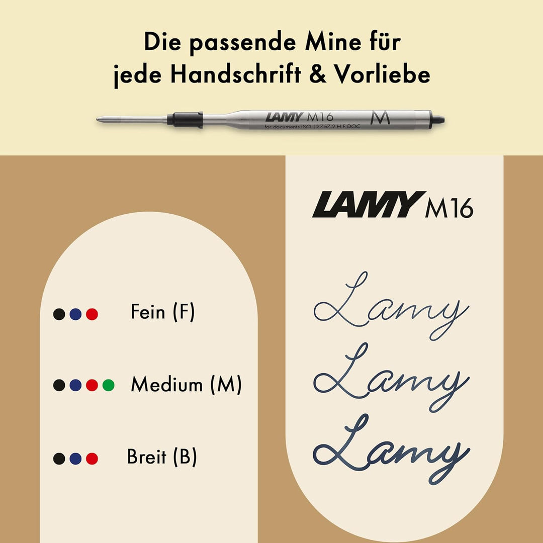LAMY 2000 Kugelschreiber 203 – Kuli in einer edlen Holzvariante in der Farbe Palladium Eibenholz – M