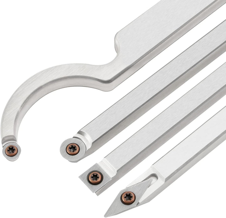 DEEFIINE Hartmetall Wendeschneidplatten Set fur DrehmeiBel, 12 Stück CNC Hartmetall Drechselwerkzeug